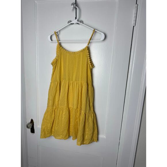 Altar'd State Tank Dress Women's Small Butter Yellow Tiered Mini Sun Dress - Picture 6 of 9